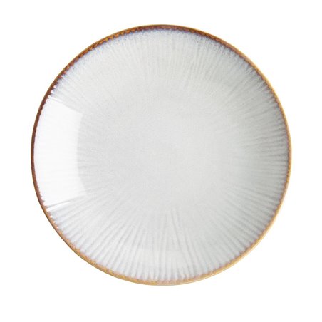 Assiettes Creuses Olympia Drift En Relief Gris 260mm (Lot de 4) - Gastronoble - FU197