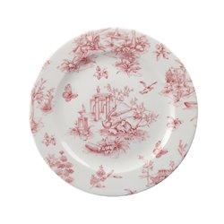 Assiettes plates Churchill Toile Cranberry 210mm (Lot de 6) - Gastronoble - GF612