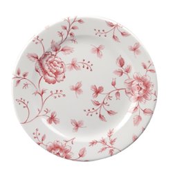 Assiettes plates Churchill Rose Chintz Cranberry 170mm (Lot de 6) - Gastronoble - GF615