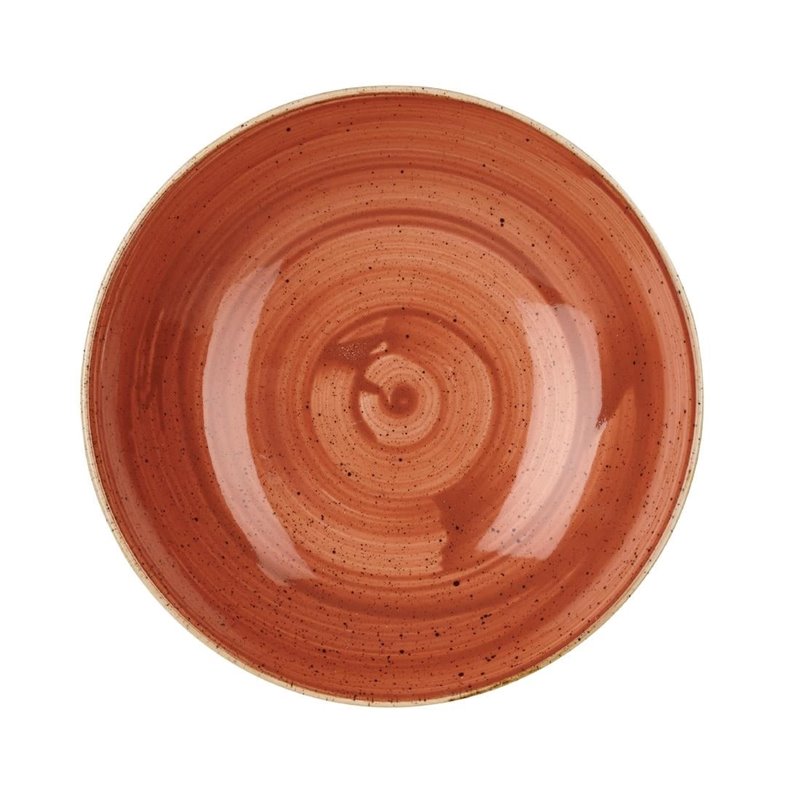 Assiettes coupes rondes Churchill Stonecast Spiced Orange 182mm (Lot de 12) - Gastronoble - GM684
