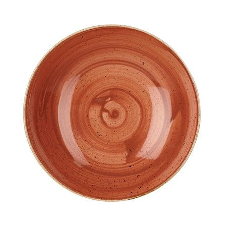Assiettes coupes rondes Churchill Stonecast Spiced Orange 182mm (Lot de 12) - Gastronoble - GM684