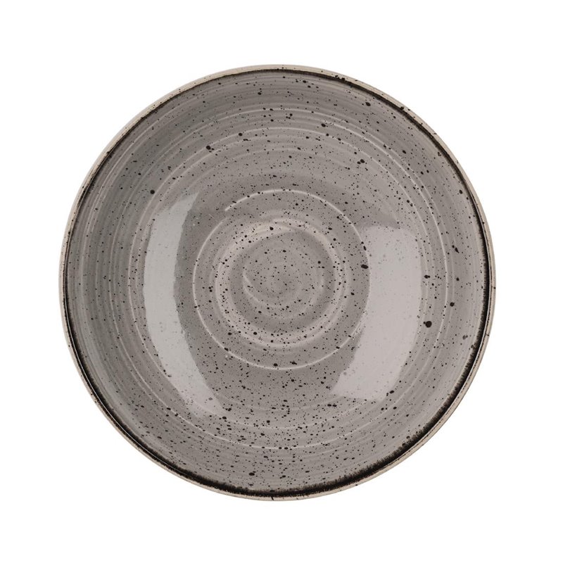Assiettes coupes rondes Churchill Stonecast Peppercorn Grey 220mm (Lot de 12) - Gastronoble - GM687