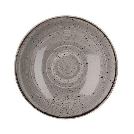 Assiettes coupes rondes Churchill Stonecast Peppercorn Grey 220mm (Lot de 12) - Gastronoble - GM687