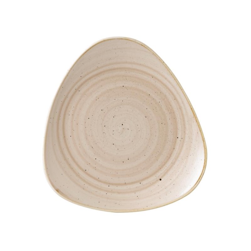 Assiettes triangulaires Churchill&nbsp;Stonecast Nutmeg Cream 311mm (Lot de 6) - Gastronoble - GR939