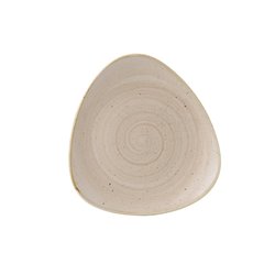 Assiettes triangulaires Churchill&nbsp;Stonecast Nutmeg Cream 229mm (Lot de 12) - Gastronoble - GR940