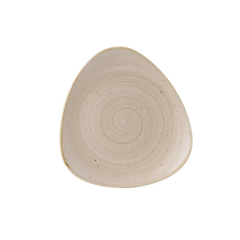 Assiettes triangulaires Churchill&nbsp;Stonecast Nutmeg Cream 229mm (Lot de 12) - Gastronoble - GR940