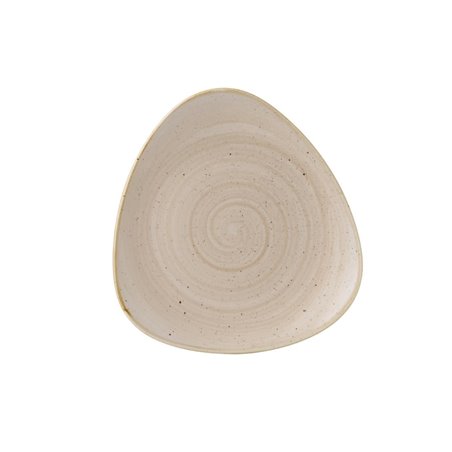 Assiettes triangulaires Churchill&nbsp;Stonecast Nutmeg Cream 229mm (Lot de 12) - Gastronoble - GR940