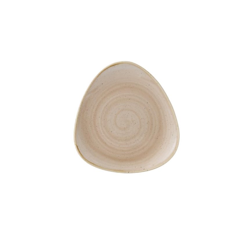 Assiettes triangulaires Churchill&nbsp;Stonecast Nutmeg Cream 192mm (Lot de 12) - Gastronoble - GR941