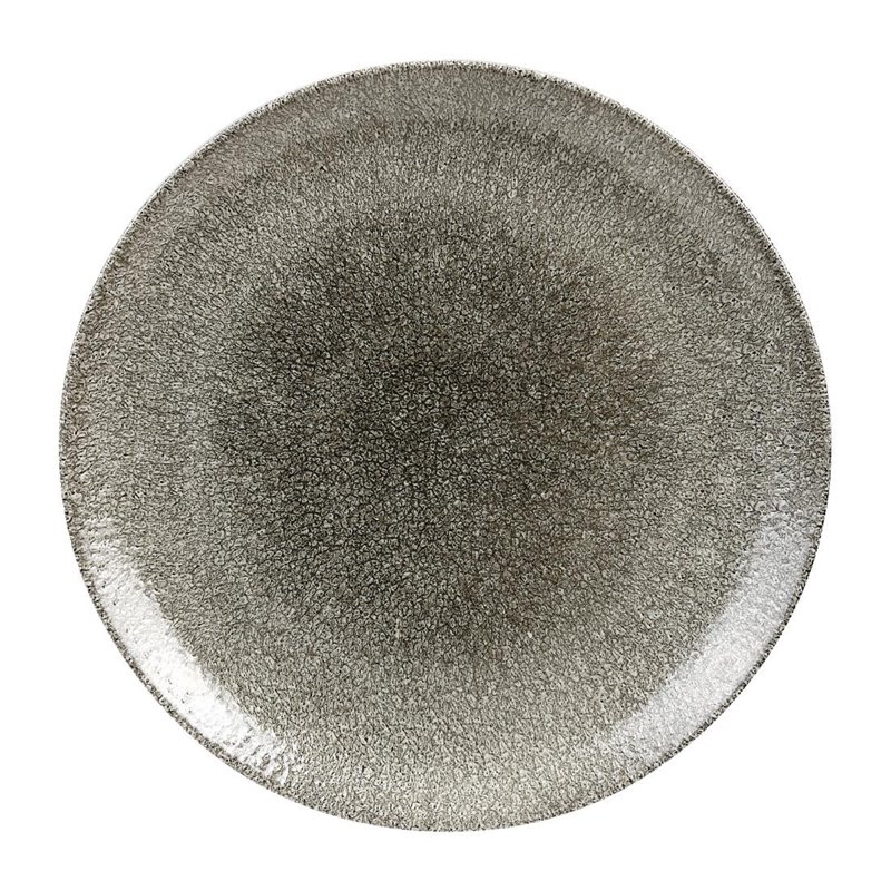 Assiettes rondes Churchill Studio Prints Raku Quartz Black 288mm (Lot de 12) - Gastronoble - HC767