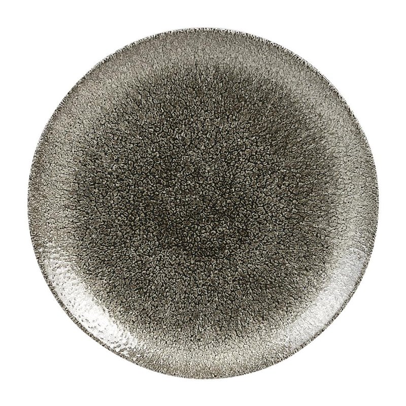 Assiettes rondes Churchill Studio Prints Raku Quartz Black 217mm (Lot de 12) - Gastronoble - HC769