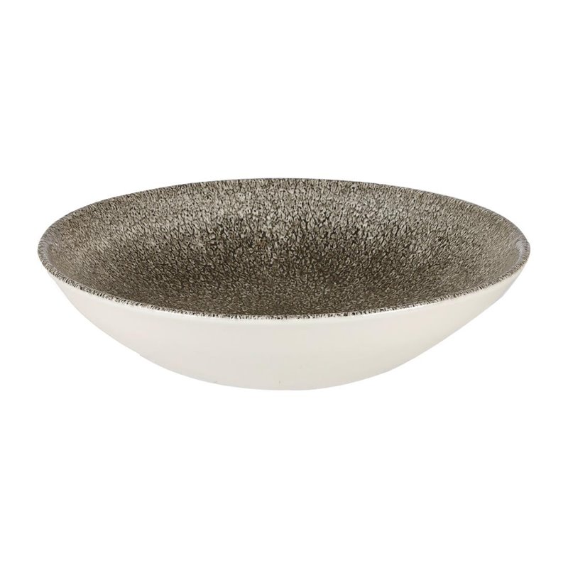 Assiettes coupe ronde Churchill Studio Prints Raku Quartz Black 182mm (Lot de 12) - Gastronoble - HC772