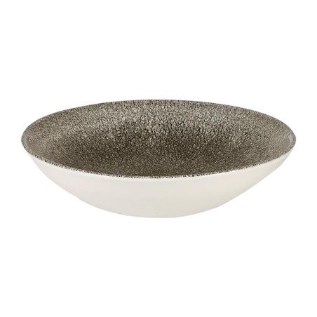 Assiettes coupe ronde Churchill Studio Prints Raku Quartz Black 182mm (Lot de 12) - Gastronoble - HC772