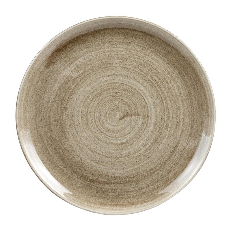 Assiettes rondes Churchill Stonecast Patina Antique Taupe 324mm (Lot de 6) - Gastronoble - HC785