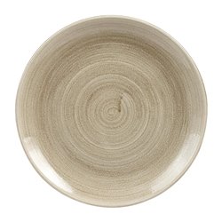 Assiettes rondes Churchill Stonecast Patina Antique Taupe 260mm (Lot de 9) - Gastronoble - HC787