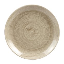 Assiettes rondes Churchill Stonecast Patina Antique Taupe 217mm (Lot de 12) - Gastronoble - HC788
