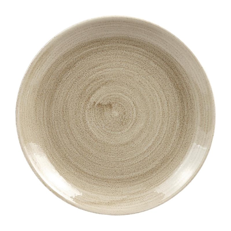 Assiettes rondes Churchill Stonecast Patina Antique Taupe 217mm (Lot de 12) - Gastronoble - HC788