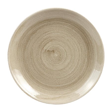 Assiettes rondes Churchill Stonecast Patina Antique Taupe 217mm (Lot de 12) - Gastronoble - HC788