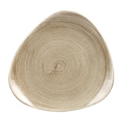 Assiettes triangulaires Churchill Stonecast Patina Antique Taupe 190mm (Lot de 12) - Gastronoble - HC794