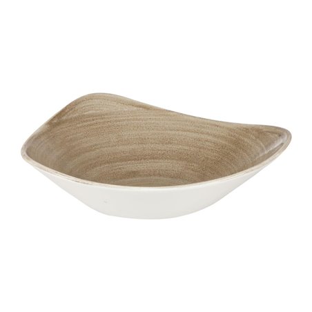 Bols triangulaires Churchill Stonecast Patina Antique Taupe 235mm (Lot de 12) - Gastronoble - HC795