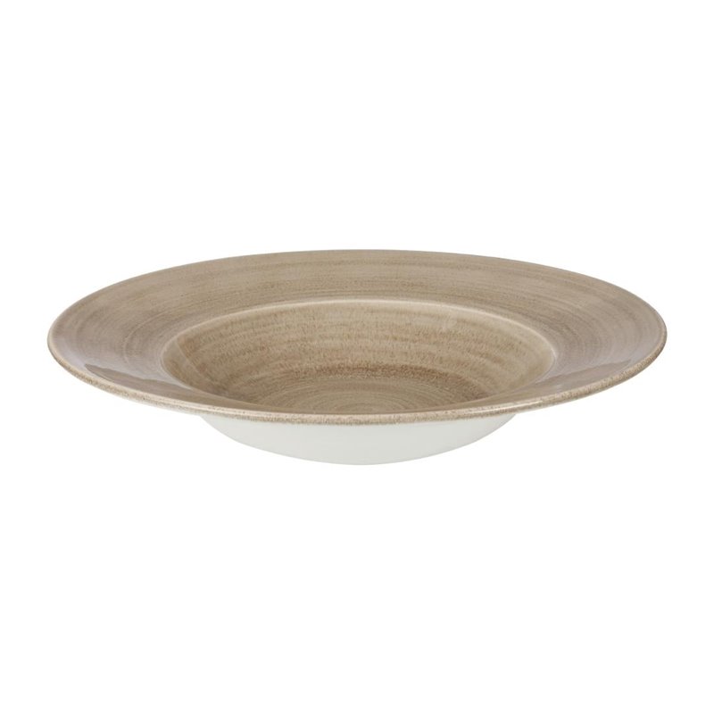 Bols &agrave; bord large Churchill Stonecast Patina Antique Taupe 280mm (Lot de 12) - Gastronoble - HC799