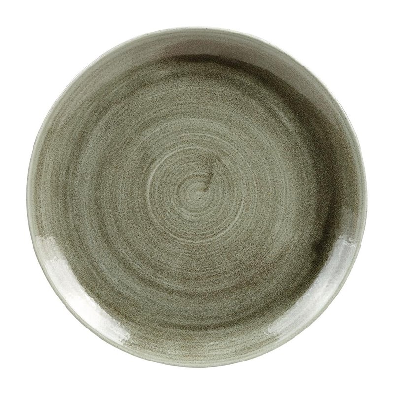 Assiettes rondes Churchill Stonecast Patina Antique Green 260mm (Lot de 12) - Gastronoble - HC807