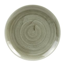 Assiettes rondes Churchill Stonecast Patina Antique Green 217mm (Lot de 12) - Gastronoble - HC808