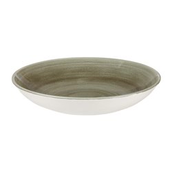 Assiettes coupes rondes Churchill Stonecast Patina Antique Green 248mm (Lot de 12) - Gastronoble - HC810