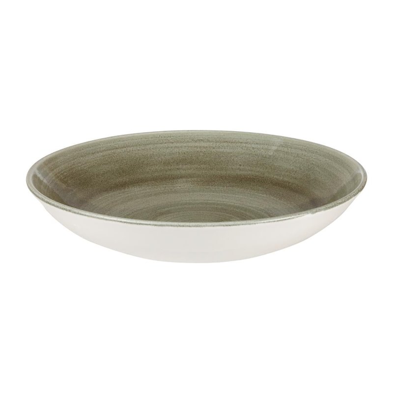 Assiettes coupes rondes Churchill Stonecast Patina Antique Green 248mm (Lot de 12) - Gastronoble - HC810