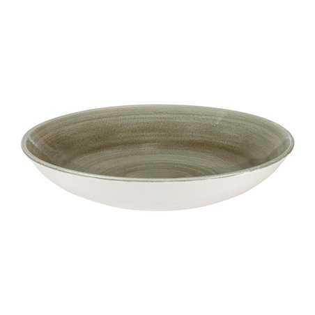 Assiettes coupes rondes Churchill Stonecast Patina Antique Green 248mm (Lot de 12) - Gastronoble - HC810
