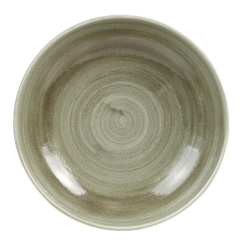 Assiettes coupes rondes Churchill Stonecast Patina Antique Green 182mm (Lot de 12) - Gastronoble - HC811