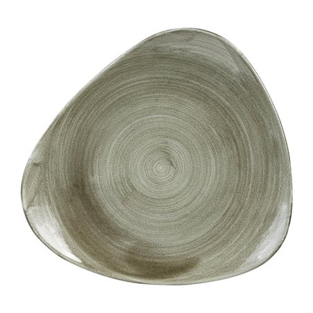 Assiettes triangulaires Churchill Stonecast Patina Antique Green 311mm (Lot de 6) - Gastronoble - HC812