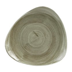 Assiettes triangulaires Churchill Stonecast Patina Antique Green 229mm (Lot de 12) - Gastronoble - HC813
