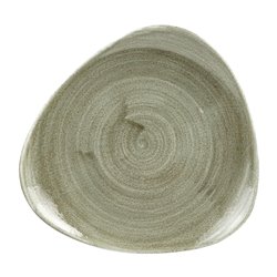 Assiettes triangulaires Churchill Stonecast Patina Antique Green 192mm (Lot de 12) - Gastronoble - HC814