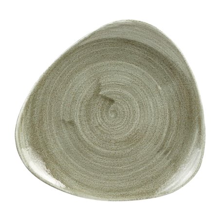 Assiettes triangulaires Churchill Stonecast Patina Antique Green 192mm (Lot de 12) - Gastronoble - HC814