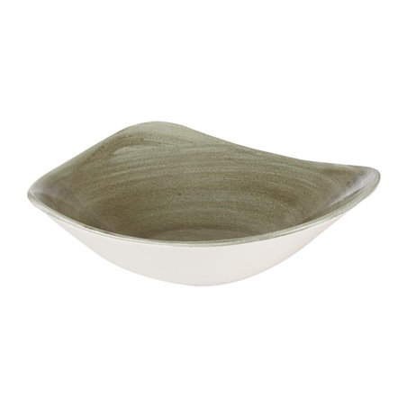 Bols triangulaires Churchill Stonecast Patina Antique Green 235mm (Lot de 12) - Gastronoble - HC815
