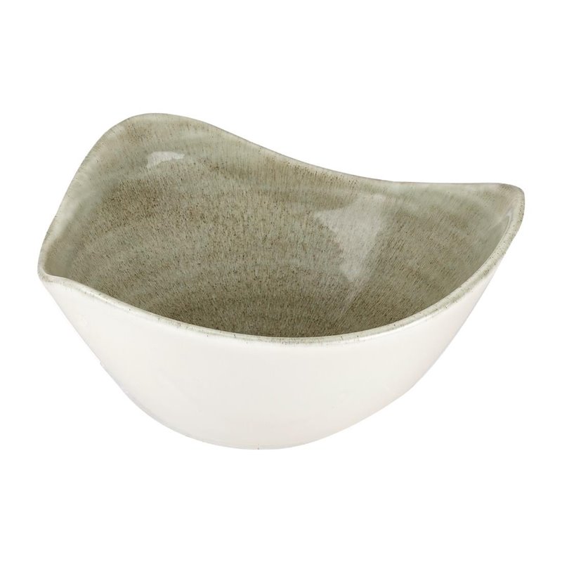 Bols triangulaires Churchill Stonecast Patina Antique Green 153mm (Lot de 12) - Gastronoble - HC816