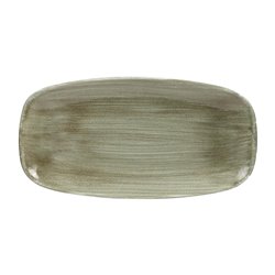 Assiettes oblongues Churchill Stonecast Patina Antique Green 298mm (Lot de 12) - Gastronoble - HC817