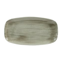 Assiettes oblongues Churchill Stonecast Patina Antique Green 355mm (Lot de 6) - Gastronoble - HC818