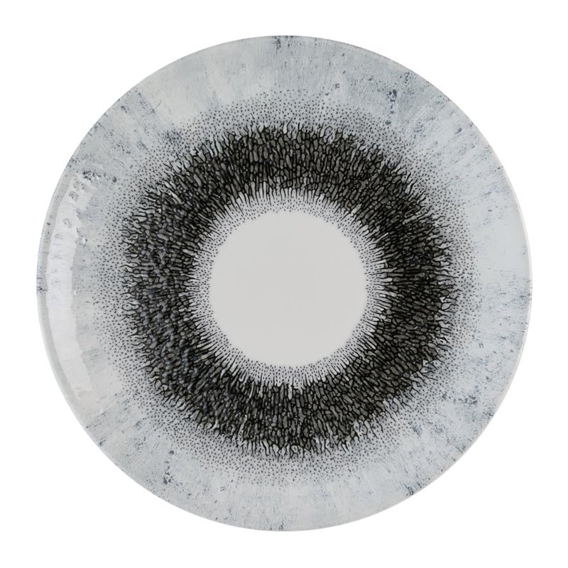 Assiettes rondes Churchill Studio Prints Fusion Black Evolve 260mm (Lot de 12) - Gastronoble - HR301