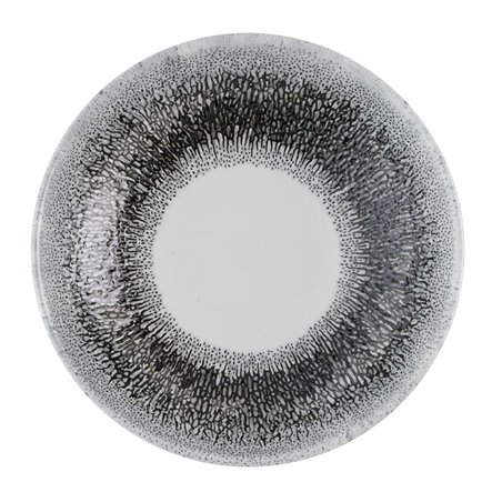 Assiettes coupes rondes Churchill Studio Prints Fusion Black Evolve 182mm (Lot de 12) - Gastronoble - HR304