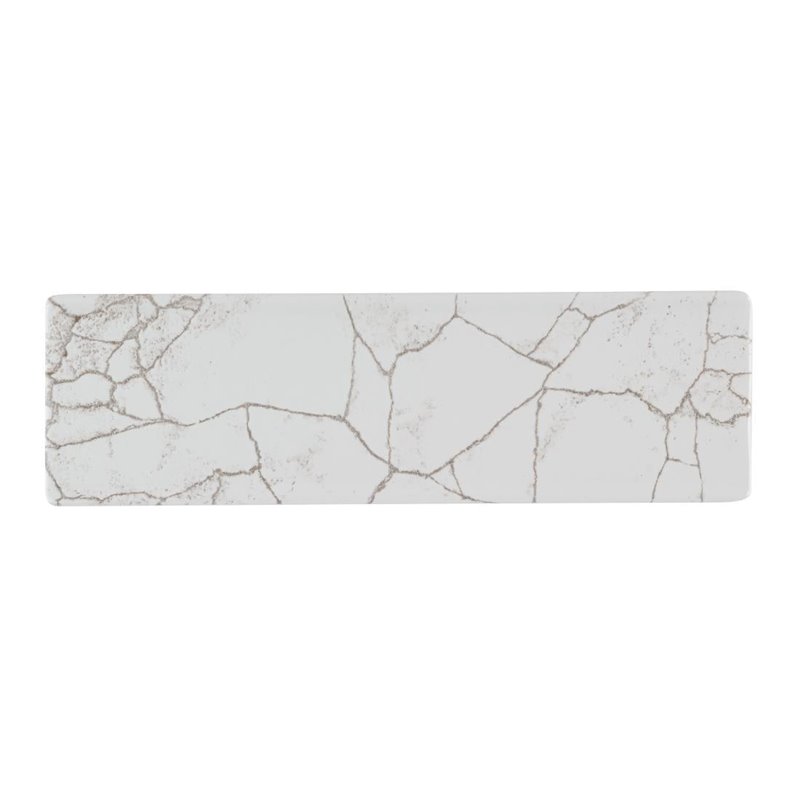 Assiettes oblongues Churchill Studio Prints Kintsugi Agate Grey 300x90mm (Lot de 6) - Gastronoble - HR308