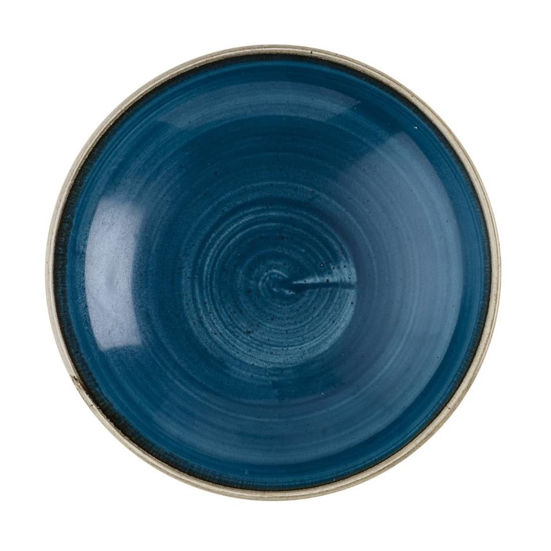 Assiettes coupe ronde Churchill Stonecast Java Blue 184mm (Lot de 12) - Gastronoble - HR385