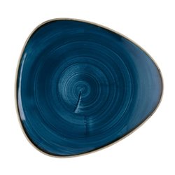Assiettes triangulaires Churchill Stonecast Java Blue Lotus 228mm (Lot de 12) - Gastronoble - HR388