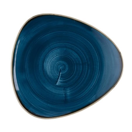 Assiettes triangulaires Churchill Stonecast Java Blue Lotus 228mm (Lot de 12) - Gastronoble - HR388