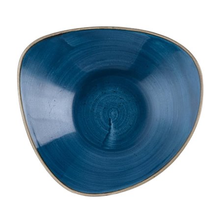 Bols triangulaires Churchill Stonecast Java Blue Lotus 228mm (Lot de 12) - Gastronoble - HR389