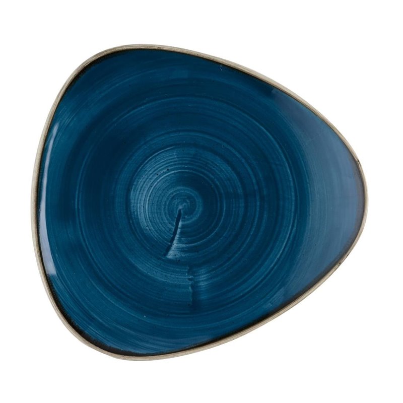 Bols triangulaires Churchill Stonecast Java Blue Lotus 152mm (Lot de 12) - Gastronoble - HR390