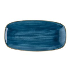 Assiettes oblongues Churchill Stonecast Java Blue 288 x 152mm (Lot de 12) - Gastronoble - HR392