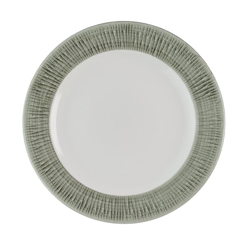 Assiettes classiques Churchill Bamboo Ceramic Spinwash Alpines 206mm (Lot de 12) - Gastronoble - HR431