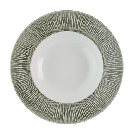 Assiettes &agrave;bord large Churchill Bamboo Ceramic Spinwash Alpine 280mm (Lot de 12) - Gastronoble - HR433
