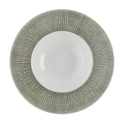 Assiettes &agrave; bord large Churchill Bamboo Ceramic Spinwash Alpine 231mm (Lot de 12) - Gastronoble - HR434